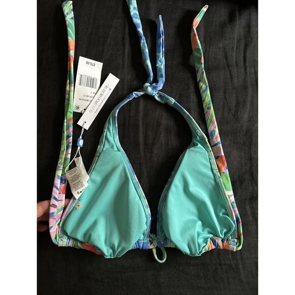 NWT Bleu Rod Beattie Tropical Flight Triangle Bikini Top, Size 4 - Picture 3 of 3